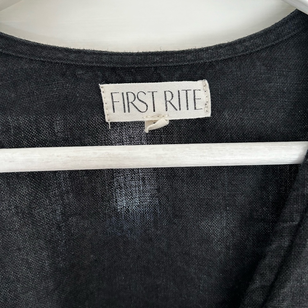 First Rite linen tie blouse EUC - Picture 3 of 12